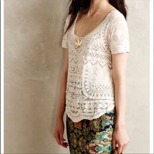 Anthropologie Meadow Rue Lace Top